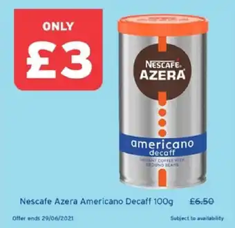 One Stop Nescafe Azera Americano Decaff 100g offer