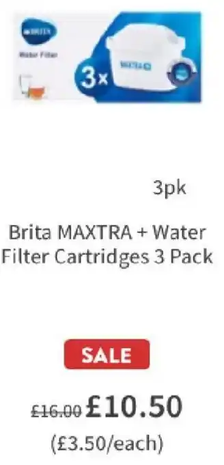 Asda Brita Maxtra + Water Fillter Cartridges 3 Pack offer