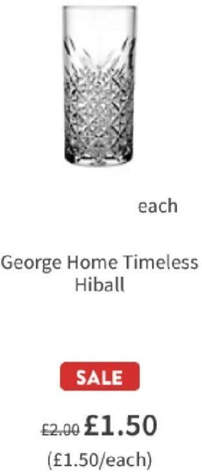 Asda George Home Timeless Hiball offer