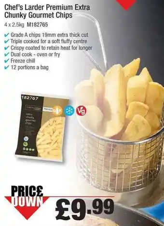 Makro Chef's Larder Premium Extra Chunky Gourmet Chips 4x2.5kg offer