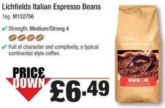 Makro Lichfields Italian Espresso Beans 1kg offer