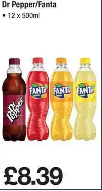 Makro Dr Pepper/ Fanta 12x500ml offer
