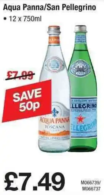 Makro Agua Panna/ San Pellegrino 12x750ml offer