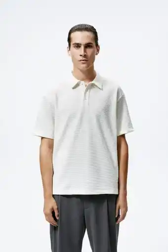 ZARA Textured polo shirt offer