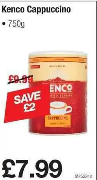 Makro Kenco Cappuccino 750g offer