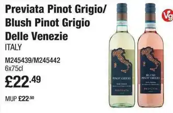 Makro Previata Pinot Grigio/ Blush Pinot Grigio Delle Venezie 6x75cl offer