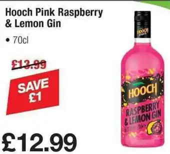 Makro Hooch Pink Raspberry & Lemon Gin 70cl offer