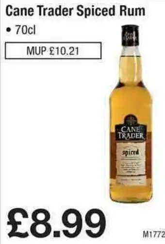 Makro Cane Trader Spiced Rum 70cl offer