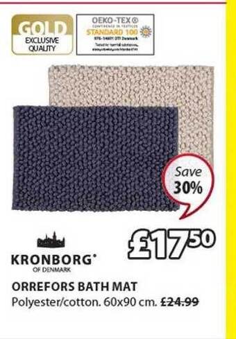 JYSK Kronborg orrefors bath mat offer