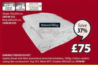 JYSK Himmeltinden duvet offer