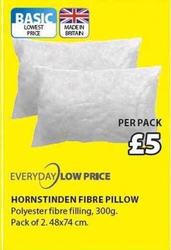 JYSK Hornstinden fibre pillow offer