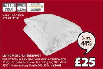JYSK Living medical fibre duvet offer