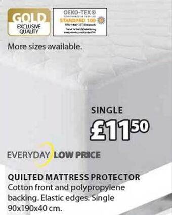 JYSK Quilted mattress protector offer