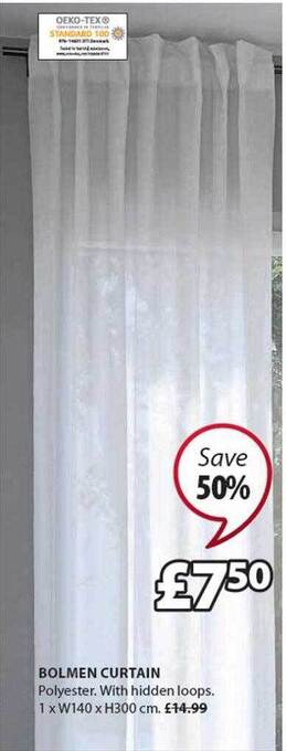 JYSK Bolmen curtain offer