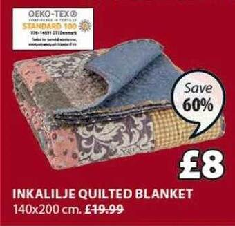 JYSK Inkalilje quilted blanket offer