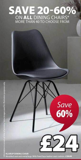 JYSK Klarup dining chair offer