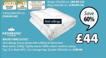 JYSK Kronborg bruri fibre duvet offer