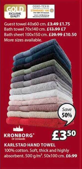 JYSK Kronborg karlstad hand towel offer