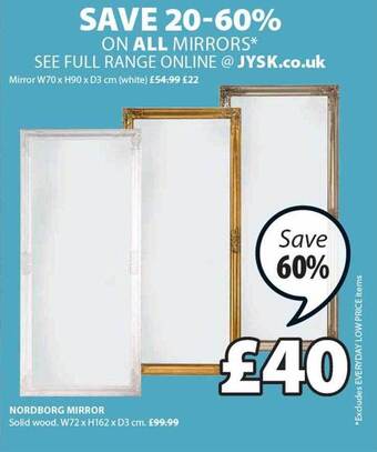 JYSK Nordborg mirror offer
