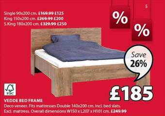 JYSK Vedde bed frame offer