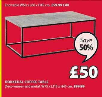 JYSK Dokkedal coffee table offer