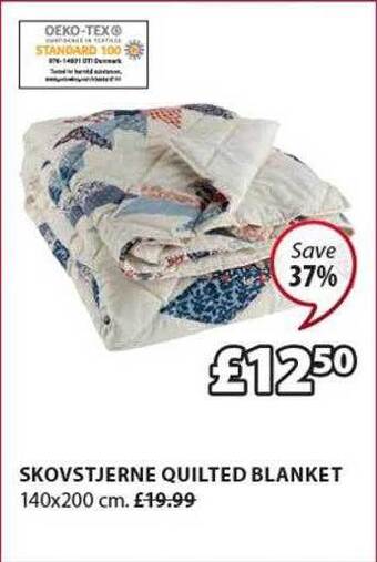JYSK Skovstjerne quilted blanket offer
