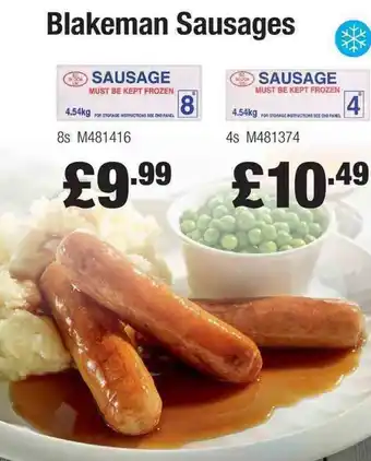 Makro Blakeman Sausages offer