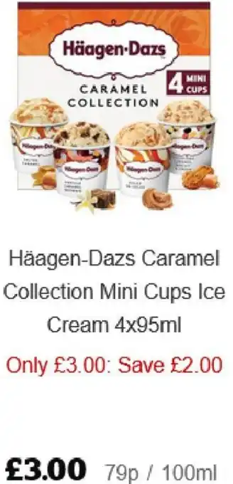 Sainsbury's Häagen-Dazs Caramel Collection Mini Cups Ice Cream 4x95ml offer