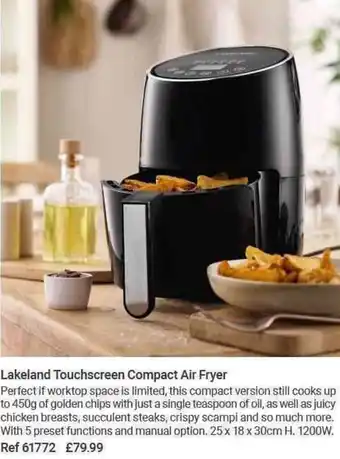 Lakeland Lakeland Touchscreen Compact Air Fryer offer
