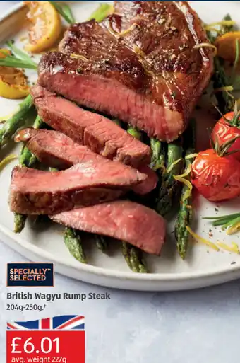 Aldi British Wagyu Rump Steak 204g-250g offer