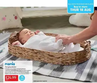 Aldi Changing basket mamia offer