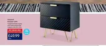 Aldi Textured bedside table offer