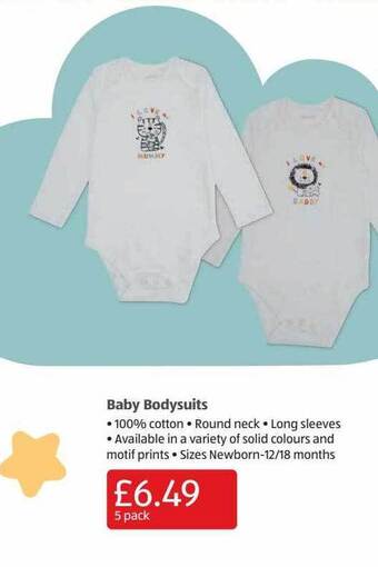 Aldi Baby bodysuits offer