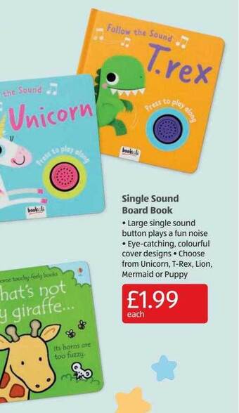 Aldi Single sound board book offer