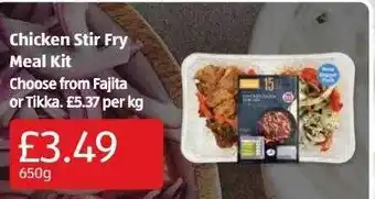 Aldi Chicken stir fry meal kit offer