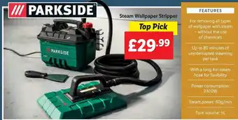 Lidl Steam wallpaper stripper parkside offer