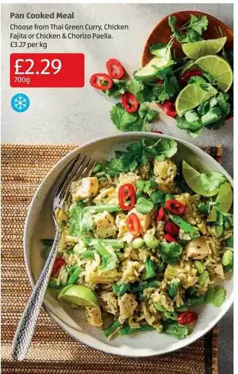 Aldi Pan cooked meal offer