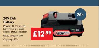 Lidl 20v 2ah battery offer