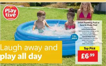 Lidl Infant paddling pool or sand & water pool offer