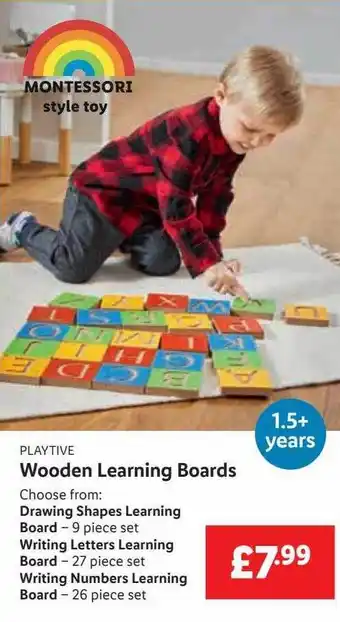 Lidl Wooden learning boards playtive offer