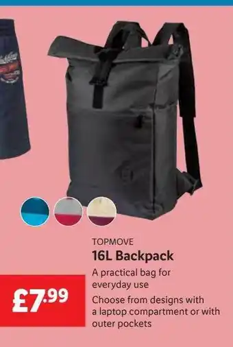 Lidl 16l backpack topmove offer