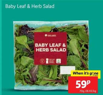 Lidl Baby leaf & herb salad offer