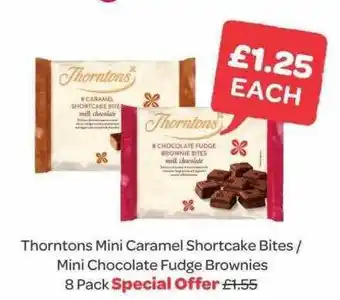 Spar Throntons mini caramel shortcake bties mini chocolate fudge brownies 8 pack offer