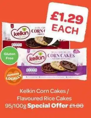 Spar Kelkin corn cakes flavourted rice cakes offer