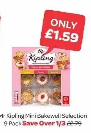 Spar Mr kipling mini bakewell selection 9 pack offer