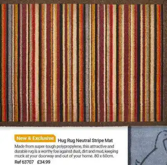 Lakeland Hug Rug Neutral Stripe Mat offer