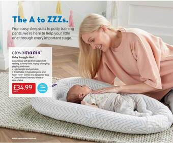 Aldi Clevamama baby snuggle nest offer