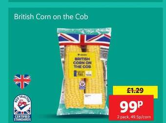 Lidl British corn on the cob offer