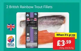 Lidl 2 british rainbow trout fillets offer