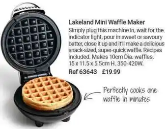 Lakeland Lakeland Mini Waffle Maker offer
